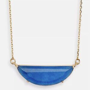 kate spade new york half moon blue scallop mini pendant necklace